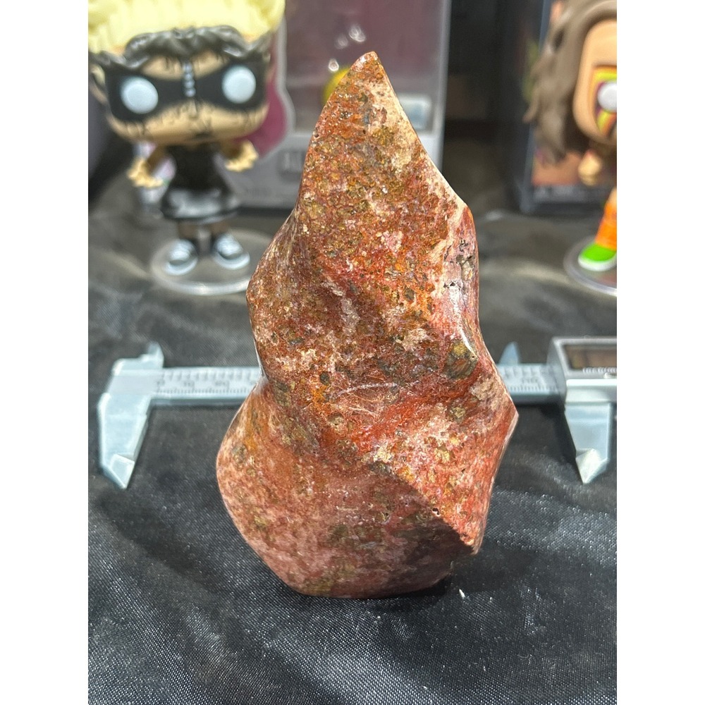 Leopard Skin Jasper Flame Crystal Specimen Natural Stone 115mm #77